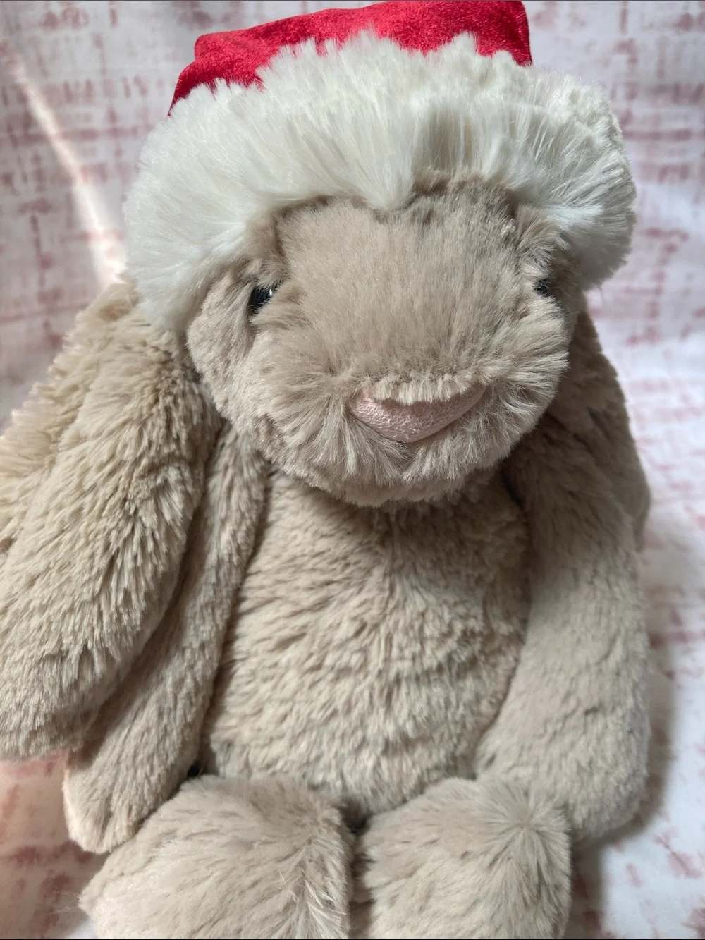 Jellycat Bashful Christmas Bunny Medium with Hat 12